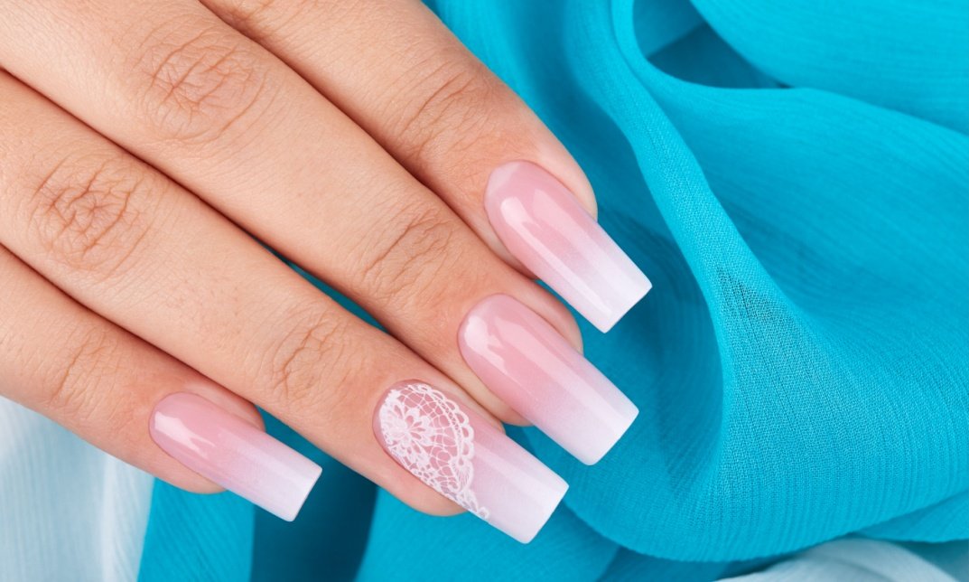 pink acrylic nails