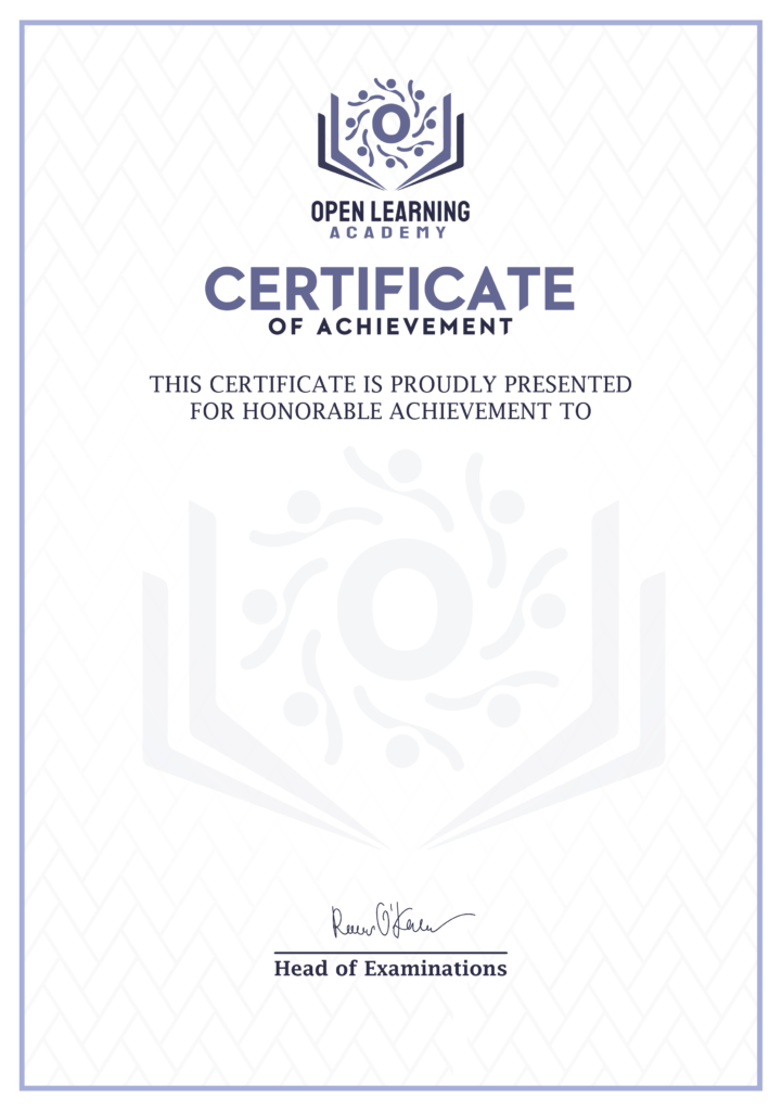 OLA Certificate Sample