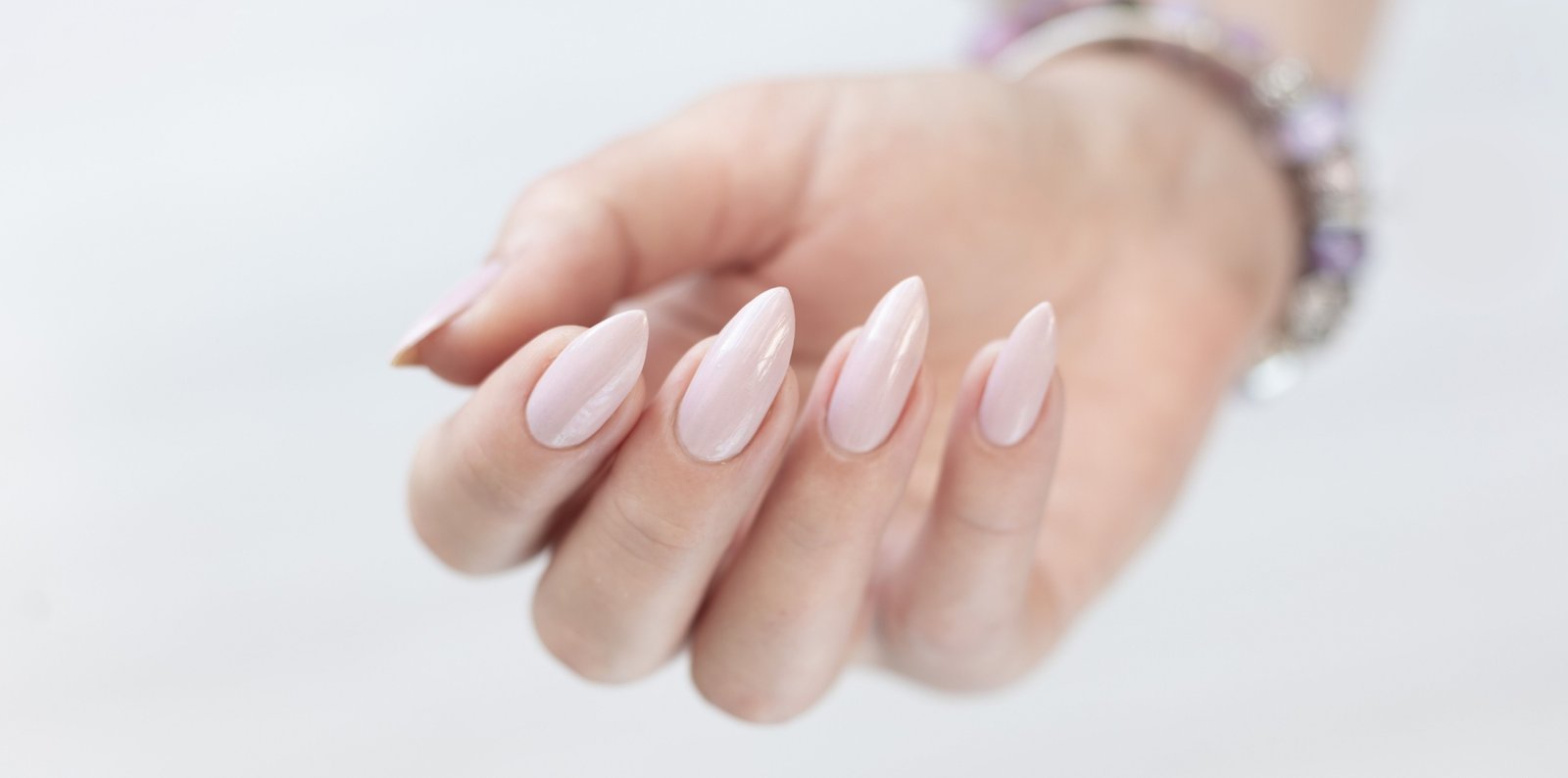 pink acrylic nail