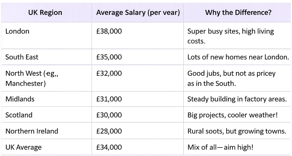 Where You Live Changes the salary for a bricklayer A Quick Table